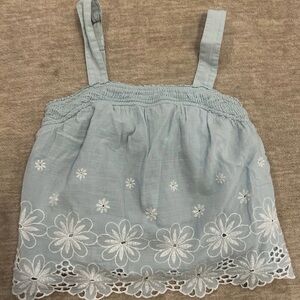 Abercrombie Kids Light Blue Ruffled babydoll Top Size 11/12